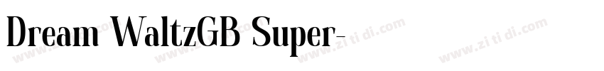 Dream WaltzGB Super字体转换